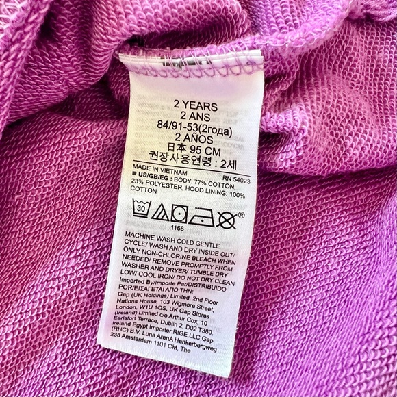 2 for $10/Gap Ombré Hoodie Dress with 3/4 Sleeves - Picture 7 of 8